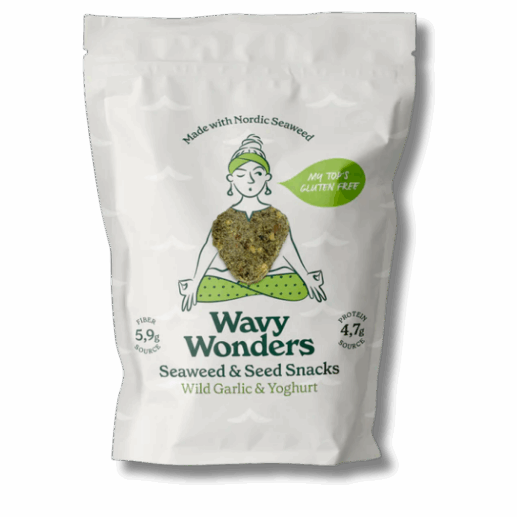 Custom printed stand-up pouch for artisanal crackers with high-resolution branding